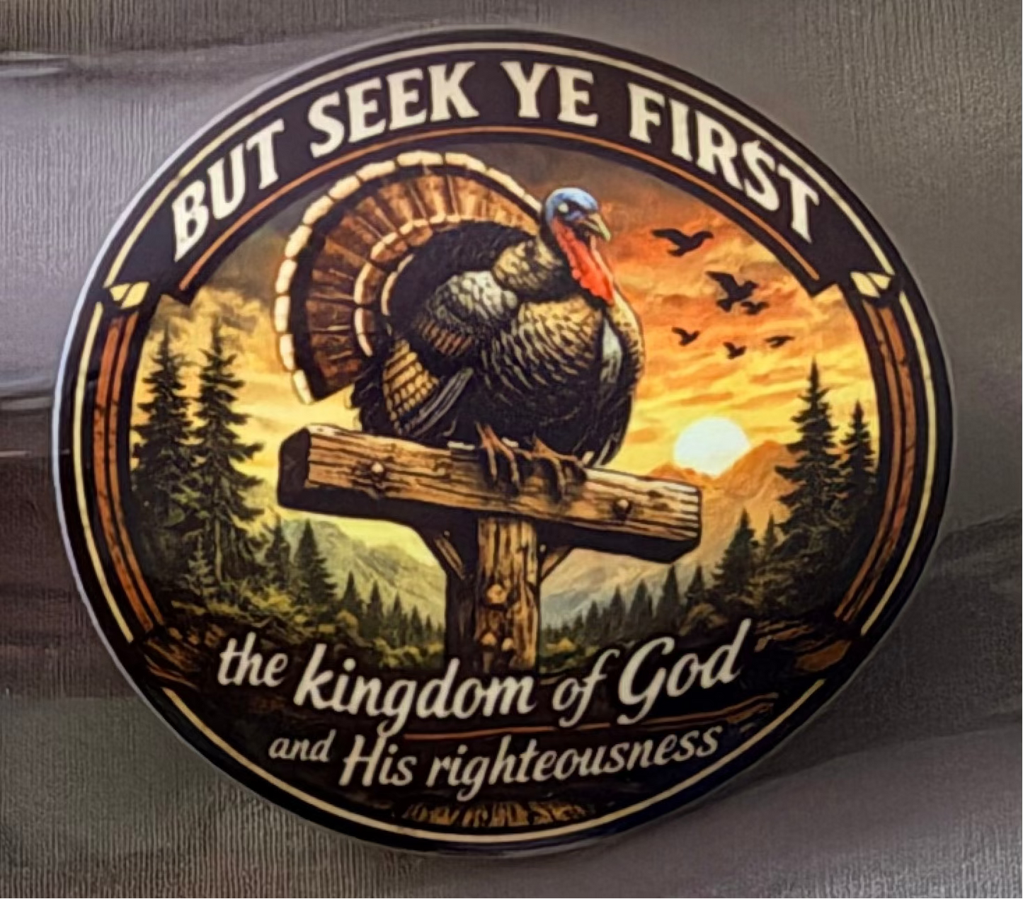 Matthew 6:31 - Turkey - Premium UV DTF Sticker - Waterproof and Durable
