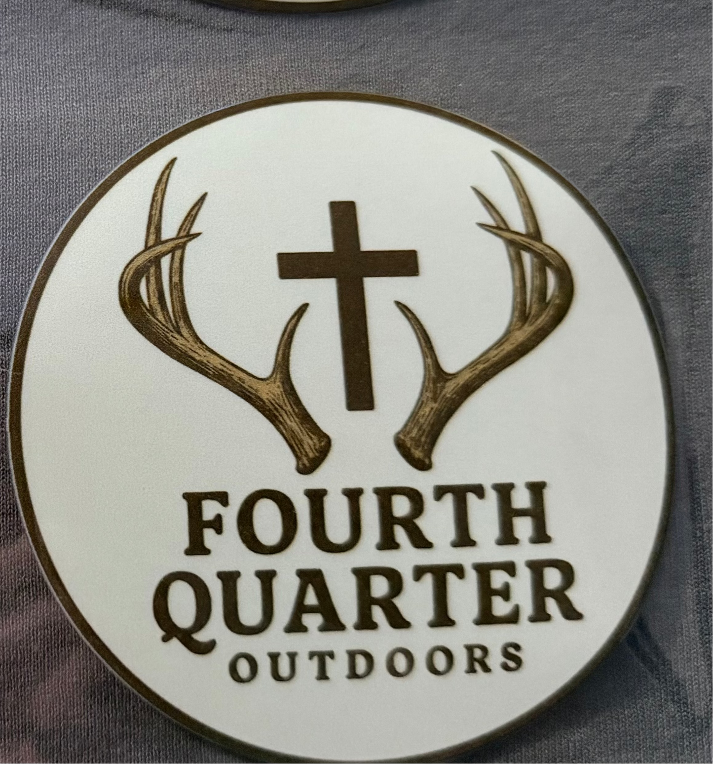 Fourth Quarter Outdoors Logo - Premium UV DTF Sticker - Waterproof and Durable