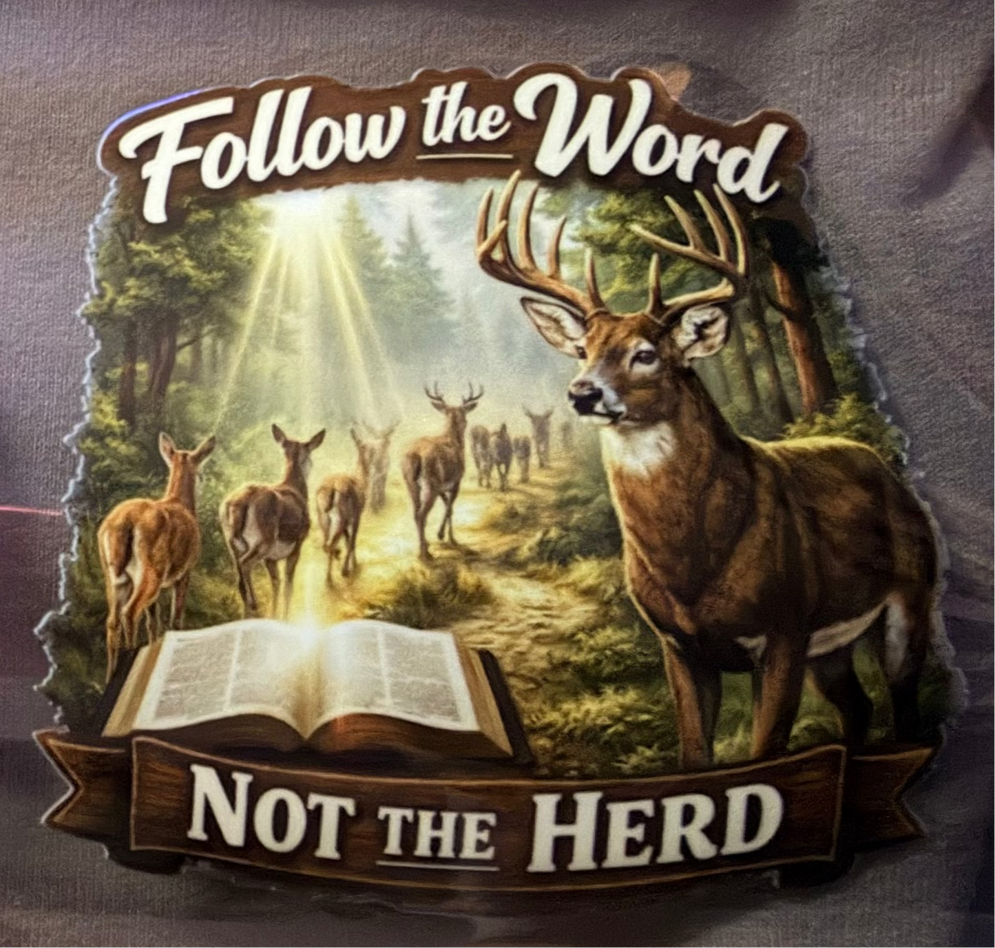 Trust the Word Not the Herd - Premium UV DTF Sticker - Waterproof and Durable