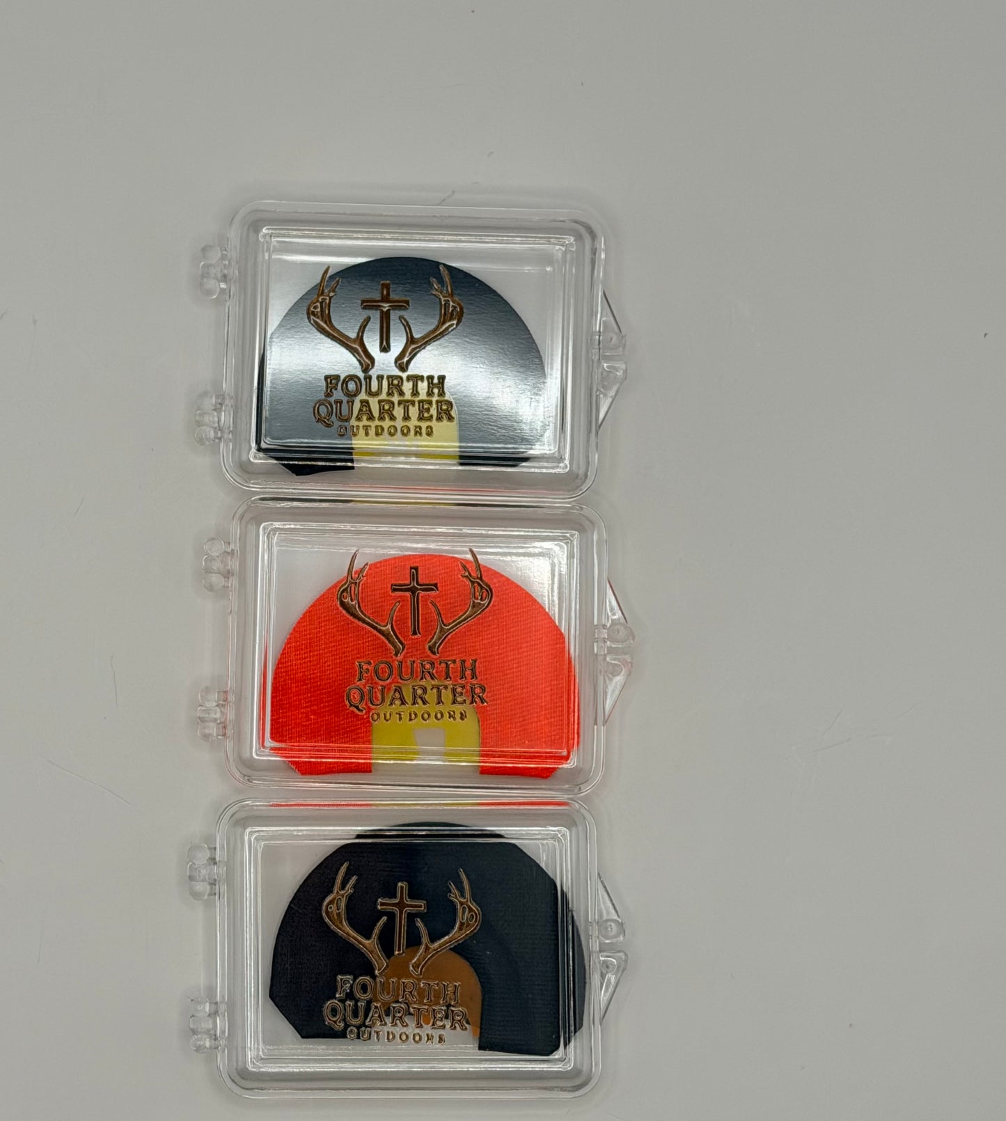 The Flock 3 Pack Turkey Calls + Spur Gauge